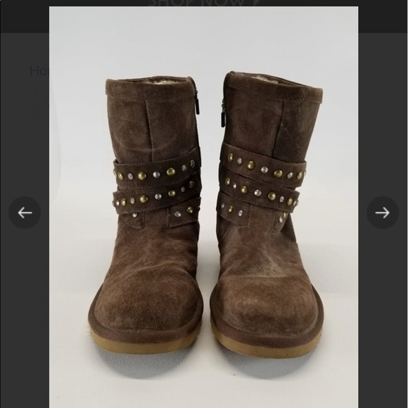 ⭐️RARE⭐️ UGG CLOVIS studded strap boots ⭐️ - Picture 2 of 6
